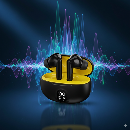 TWS Smart Sports Headphones – Quick Pairing, Noise Cancelling, Waterproof & Ultra-Long Battery