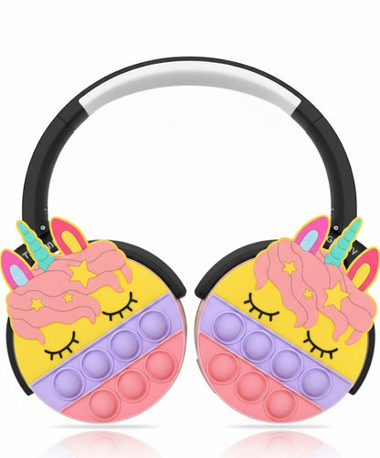 Unicorn Pop Kids Wireless Headphones with LED Cat Ears